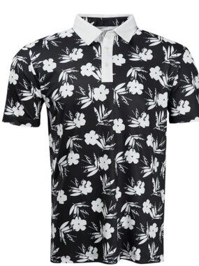 Kai Par Men’s Black & White Golf Polo | Size L | EUC